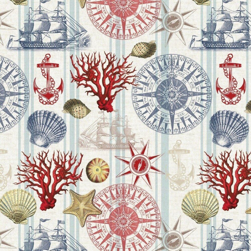 David Textiles Nautical Navigation Sewing Fabric 1 Yard X 4-Inch Pre-Cut Cotton